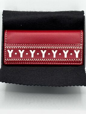 Yves Saint Laurent Vintage Red Leather 4 Hook Key Case Holder w/ Box